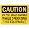 Signmission OSHA, Do Not Wear Gloves While Operating This Equipment, 7in X 5in, 5" H, 7" W, Landscape OS-CS-D-57-L-19149 - alternate 1